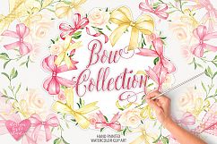 Watercolor Bow collection clipart Product Image 1