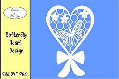 Butterfly Heart SVG Cutting File Product Image 1