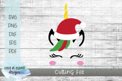 Santa Unicorn SVG - A Christmas SVG Product Image 1