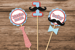 Mustache Bash Party Decor SVG Design Set Product Image 1