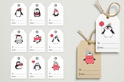 Cute penguin icons, Christmas cards Product Image 5
