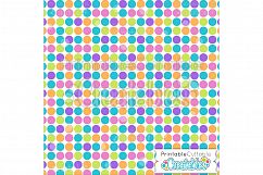 Large Birthday Dots Digital Paper &amp; Seamless Pattern