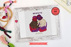Blonde and brunette Cross Stitch pattern PDF Blondie brownie Product Image 4