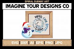 Winter Printable Spiral Subway SVG Cut File Product Image 1