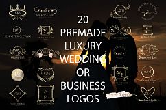 20 PREMADE FEMININE, LUXURY WEDDING OR BUSINESS LOGOS Product Image 1