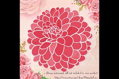 100 Dahlia Flower Clip Arts, Botanical Greenery, Floral Product Image 4