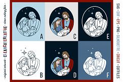 Christmas Nativity Design - Holy Family - Baby Jesus SVG Product Image 5