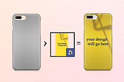 Apple iphone 8 plus 3d case Mockup Back View Product Image 2