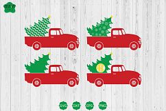 Christmas Truck With Tree Svg, Dxf, Png, Eps Product Image 1