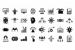 Restructuring icons set, simple style Product Image 1