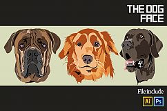 3 Dog Face Vector Product Image 1