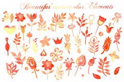 Hand Drawn watercolor elements Product Image 3