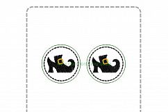Witch Shoe ITH Halloween Feltie Embroidery Design Product Image 4