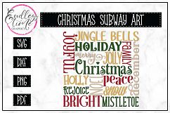 Christmas Word Cloud- Subway Art Product Image 1