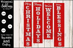 Vertical Christmas Sentiments Mini Bundle SVG Product Image 1