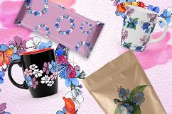 Forget-me-nots flowers PNG watercolor set Product Image 6