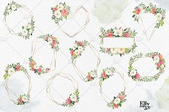 Crystal floral frames, Polygonal gold frame Product Image 5
