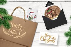 Merry Christmas and Happy Holidays PNG elements Product Image 3