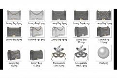 Luxury Bag Shine The Night Clip Arts, Masquerade, Feather Product Image 9