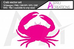 crab, crab clipart, crab icons, crab silhouette, crab vectors, crab svg, eps, dxf, png Product Image 2