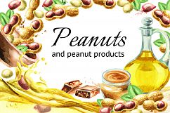 HAND PAINTED WATERCOLOR peanuts set Product Image 1