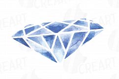 Watercolor Crystals and Gemstones clip art collection, 19 watercolor crystal pack. Eps, png, svg, vector illustrator &amp; corel files included Product Image 4