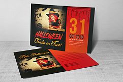 Halloween Trick or Treat Postcard Product Image 2