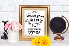 Silence is golden SVG cut file Product Image 3