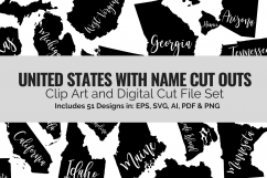 United States with Name Cut Outs Bundle Product Image 1