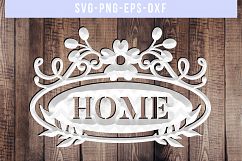 Home SVG Cut File, Family Sign, Papercut Design, DXF EPS PNG Product Image 3