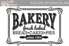 Vintage Bakery Sign Cut File - SVG DXF EPS AI JPG PNG Product Image 1