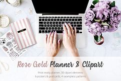 Rose Gold Planner Fashion Clipart Product Image 1