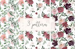 Grace - Blush &amp; Plum Watercolor Florals Product Image 6