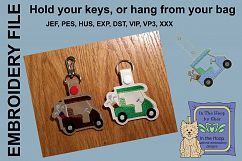 ITH Golf Cart Key Fob - Embroidery Design Product Image 2