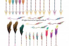 Watercolor Confetti Arrows with Feathers &amp; Beads Product Image 7