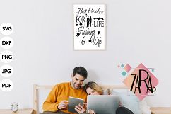 Best friends for life husband and wife  , svg DXF pdf jpg PNG - Cutting Files - Wall art - Clip Art  Product Image 5
