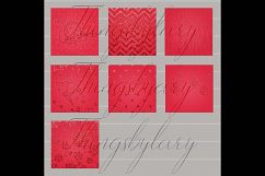 16 Red Glitter Christmas Printable Digital Papers 12 x 12 in Product Image 3