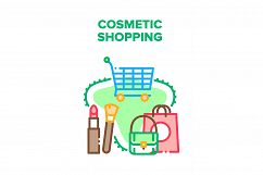 Cosmetic Shopping In Store Vector Concept Color Product Image 1