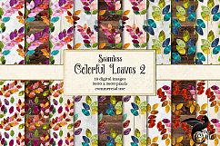 Colorful Leaves Digital Paper 2 Product Image 1