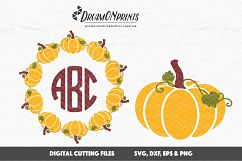 Pumpkin Monogram Frames - Halloween, Thanksgiving SVG Product Image 3