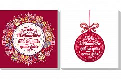 Christmas card in Belgium, Austria, Liechtenstein, Switzerland. Happy Christmas in Deutschland. Product Image 1