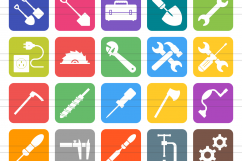 100 Tools Filled Round Corner Icons Product Image 2