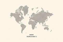 Set world maps. Dotted &amp; silhouette Product Image 3