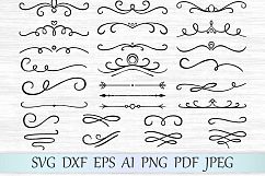 Divider svg, Flourish svg, Swirl svg, Scroll svg, Wedding Product Image 1