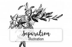 Black and White Flowers - Vintage Florals Product Image 1