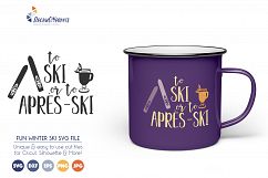 To Ski or to Apres Ski - A Fun Winter SVG File Product Image 1