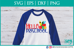 Hello Preschool, Back to School SVG, School svg File, Product Image 1