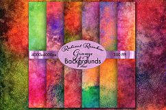 Radiant Rainbow Grunge Backgrounds - 12 Image Set Product Image 1