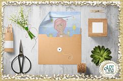 Camping Party Clip art design , Glamping at summer nights clipart : PNG files Product Image 21