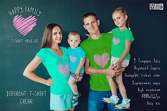 Happy Family T-Shirt Mock-Up Product Image 1